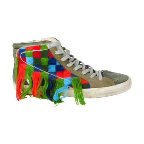 Golden Goose Multifärgat Läder High Top Sneakers Multicolor, Herr