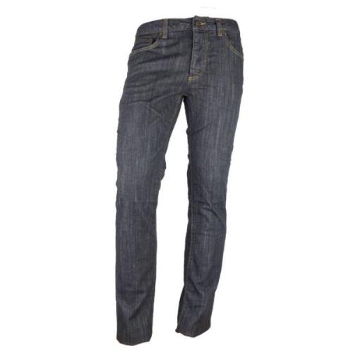 Cavalli Class Denim Kläder Regular Fit Grå Broderad Gray, Herr