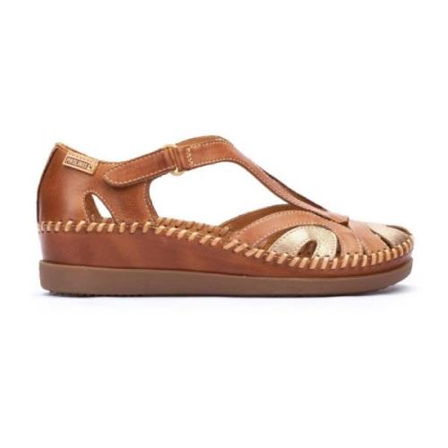 Pikolinos Brun Läder Dam Sandal Brown, Dam