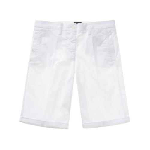 Blauer Bomullsshorts med amerikanska fickor White, Dam