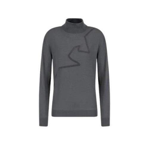 Emporio Armani Örntryck Turtleneck Tröja Gray, Dam