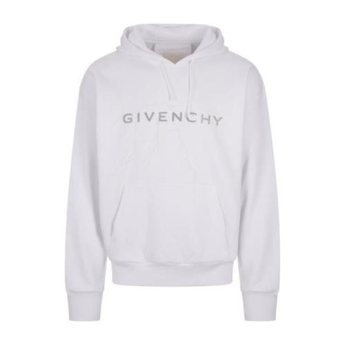 Givenchy Vit Logo Print Hoodie Tröja White, Herr