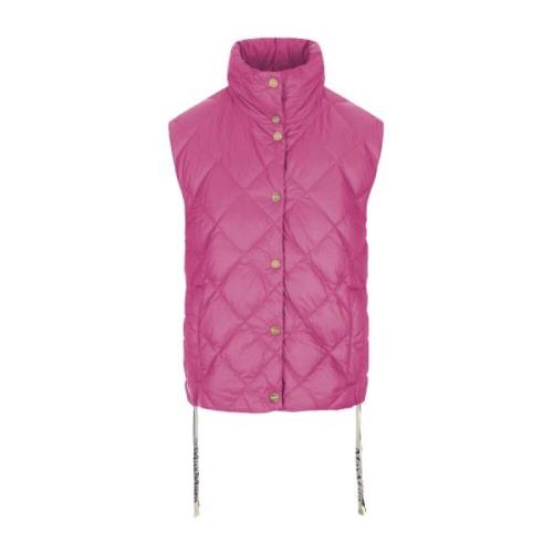 Max Mara Rosa Gäsdun Gilet Cube Collection Pink, Dam