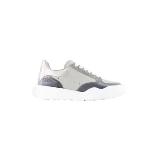 Alexander McQueen Laeder sneakers Gray, Dam