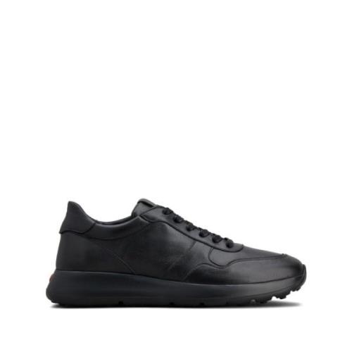 Tod's Svarta Läder Låg-Top Sneakers Black, Herr