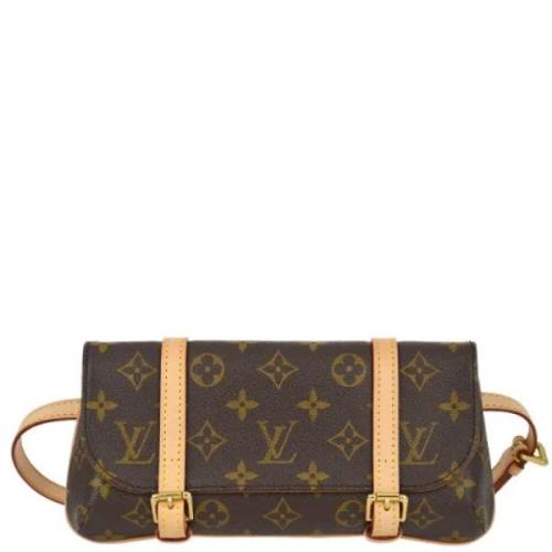 Louis Vuitton Vintage Pre-owned Laeder crossbodyvskor Brown, Dam