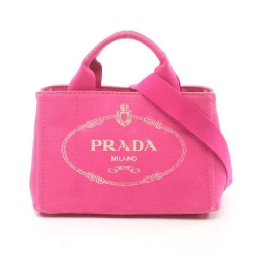 Prada Vintage Pre-owned Canvas prada-vskor Pink, Dam