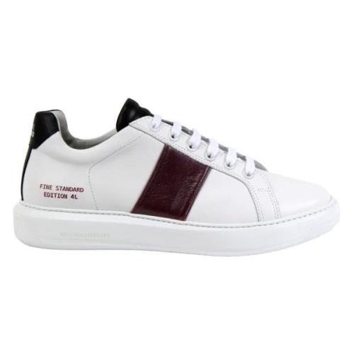 National Standard Handgjorda Vita Lädersneakers Multicolor, Herr