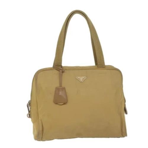 Prada Vintage Pre-owned Nylon prada-vskor Beige, Dam