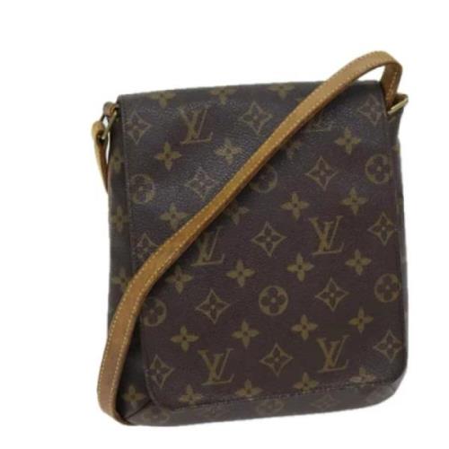 Louis Vuitton Vintage Pre-owned Canvas axelremsvskor Brown, Dam