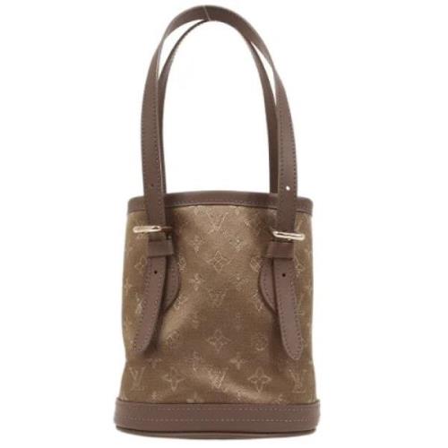 Louis Vuitton Vintage Pre-owned Tyg axelremsvskor Brown, Dam