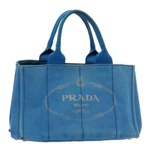 Prada Vintage Pre-owned Canvas prada-vskor Blue, Dam