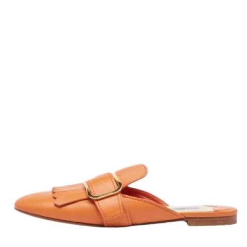 Prada Vintage Pre-owned Laeder mules Orange, Dam