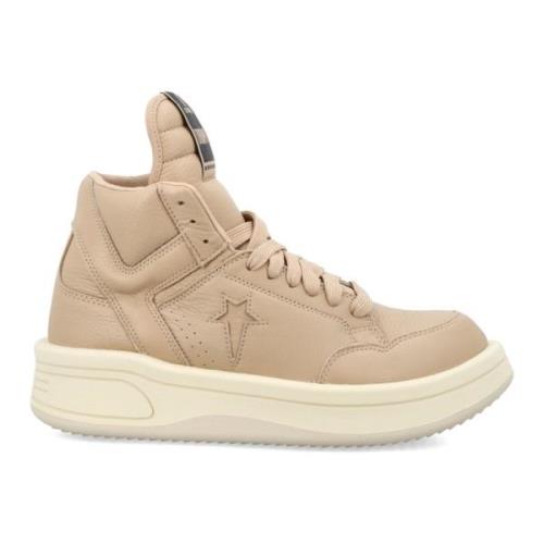 Converse Hög Topp Läder Sneakers Cave Ss24 Beige, Dam