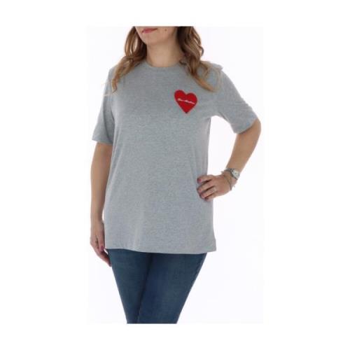 Love Moschino Klassiskt Logotyp T-shirt Dam Vår/Sommar Gray, Dam