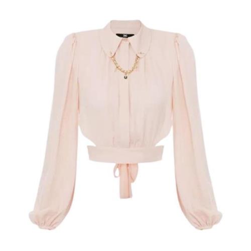 Elisabetta Franchi Damblus med Korsad Rygg Pink, Dam