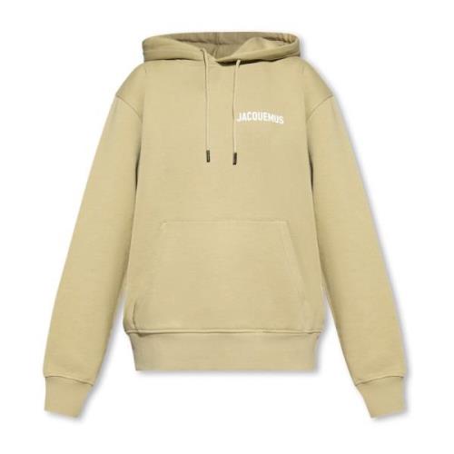 Jacquemus Hoodie med logotyp Green, Dam