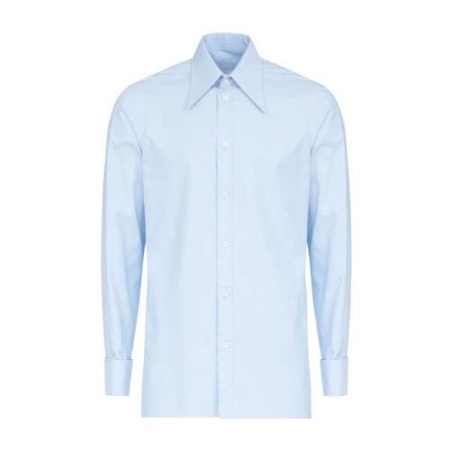 Maison Margiela Blå Oxford Bomulls Skjorta Blue, Herr