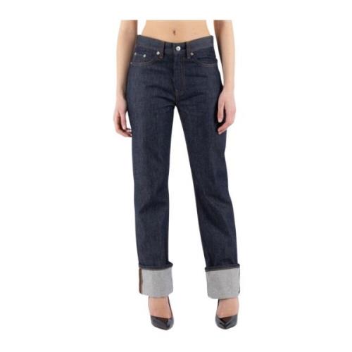 Helmut Lang Slim Fit Rå Denim Jeans Blue, Dam