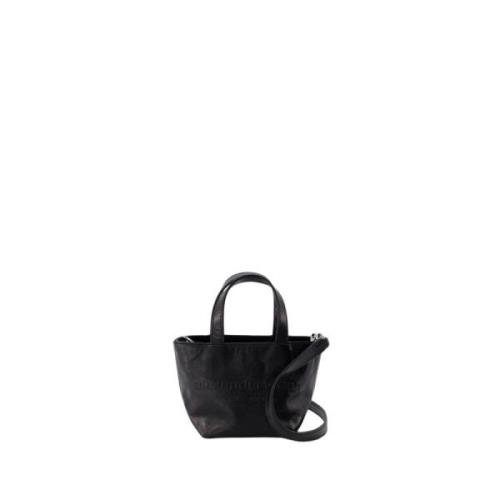 Alexander Wang Svart Läder Mini Shopper Väska Black, Dam