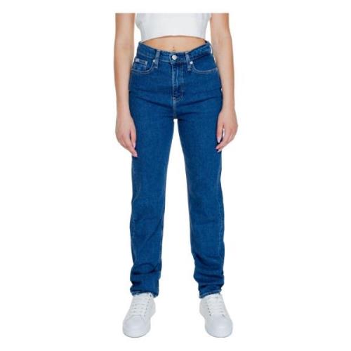 Calvin Klein Jeans Blå Plain Damjeans med Dragkedja Blue, Dam