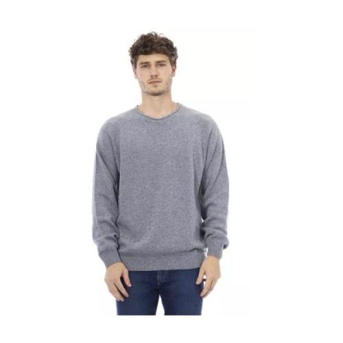 Alpha Studio Ljusblå Crewneck Sweater Blue, Herr