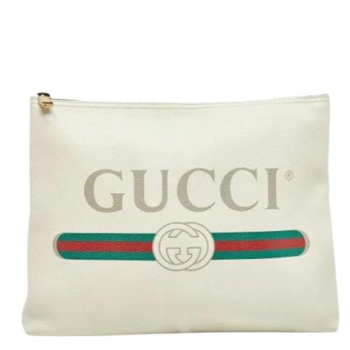 Gucci Vintage Pre-owned Laeder handvskor White, Herr