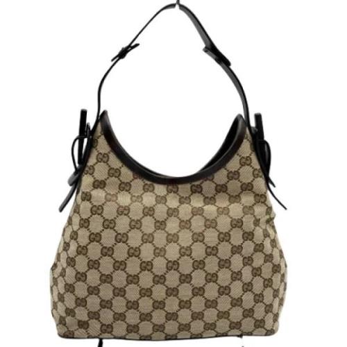 Gucci Vintage Pre-owned Canvas gucci-vskor Beige, Dam