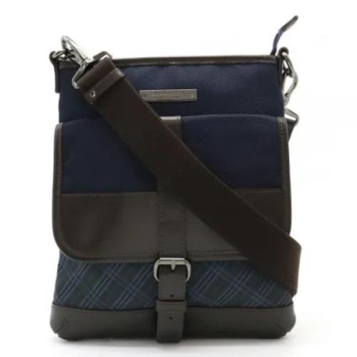 Burberry Vintage Pre-owned Canvas axelremsvskor Blue, Dam