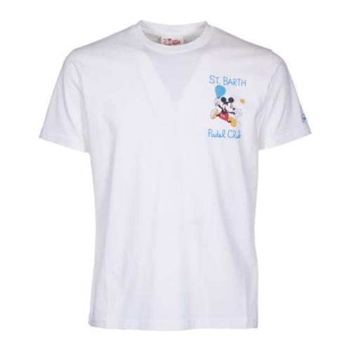 MC2 Saint Barth Disney Bomull T-shirt med Padel Club White, Herr