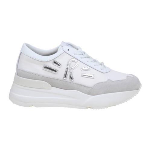 Rucoline Vita Lädersneakers med Silverdetaljer White, Dam