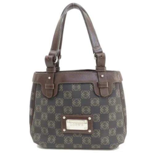 Loewe Pre-owned Pre-owned Canvas axelremsvskor Brown, Dam