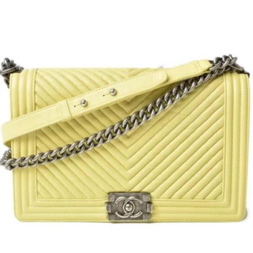 Chanel Vintage Pre-owned Laeder chanel-vskor Yellow, Dam