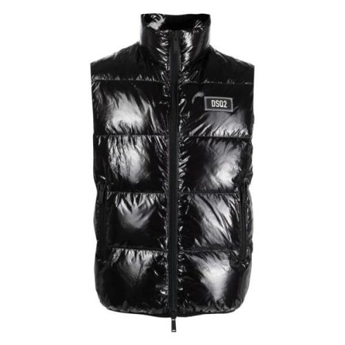 Dsquared2 Svart Gilet Väst för Män Black, Herr