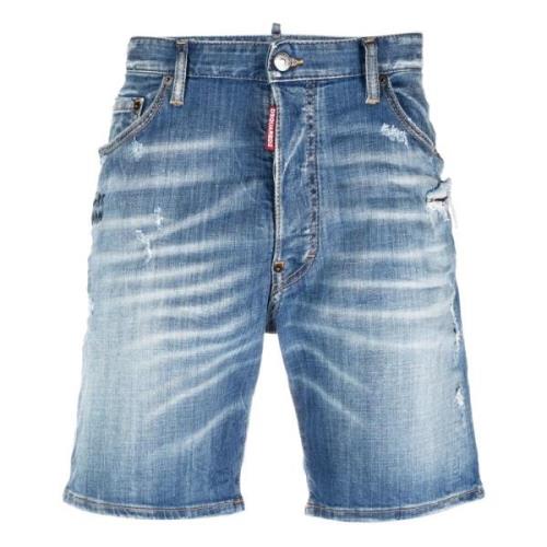 Dsquared2 Stiliga Denim Shorts Blue, Herr