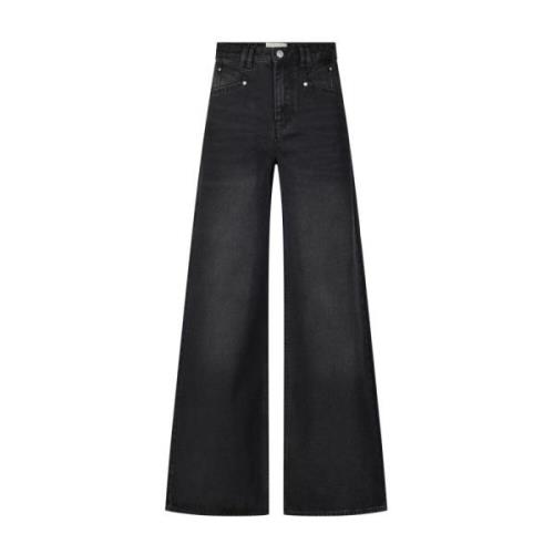 Isabel Marant Wide Leg Jeans Lemony Black, Dam