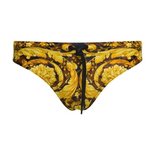 Versace Gul Havskläder Baroccodile Slip Yellow, Herr