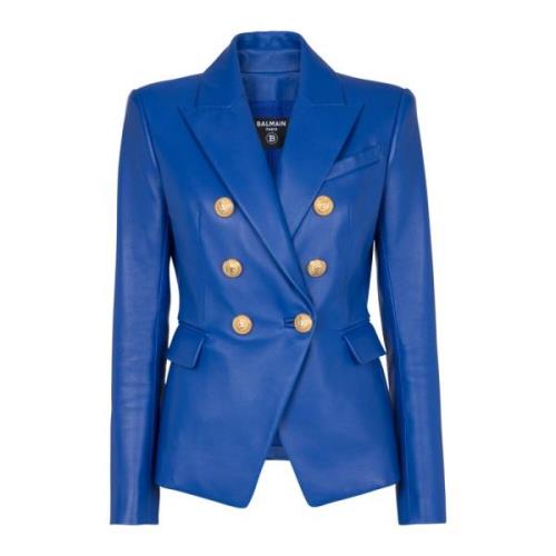 Balmain Skinnjacka med dubbelknäppning Blue, Dam