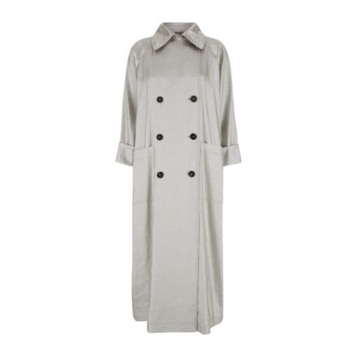 Brunello Cucinelli Trench Coats Gray, Dam