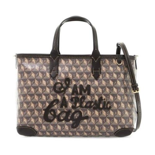 Anya Hindmarch Återvunnen Plast Tote Bag Brown, Dam