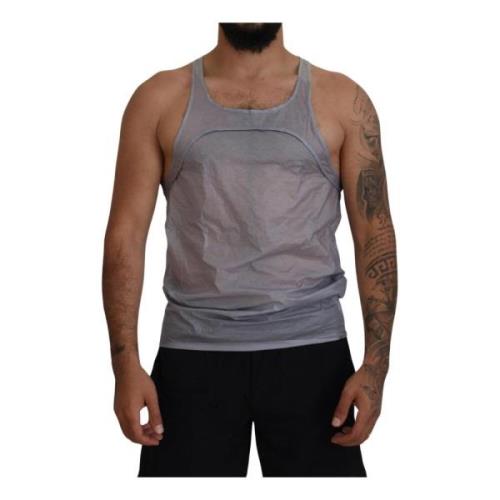 Dsquared2 Grå Bomull Ärmlös Tank Top Gray, Herr