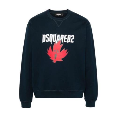 Dsquared2 Stiliga Sweatshirts för en trendig look Blue, Herr