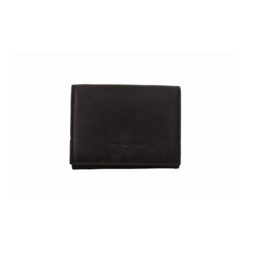 Dolce & Gabbana Svart Läder Trifold Plånbok Black, Herr