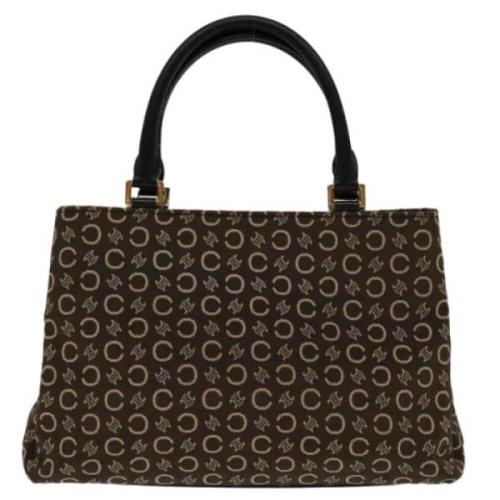 Celine Vintage Pre-owned Canvas handvskor Brown, Dam