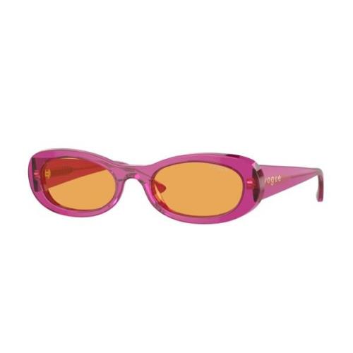 Vogue Dam Ovala Solglasögon Fuchsia Transparent Pink, Dam