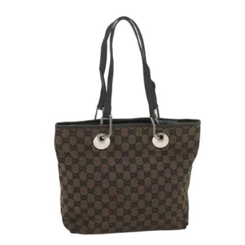 Gucci Vintage Pre-owned Canvas totevskor Brown, Dam