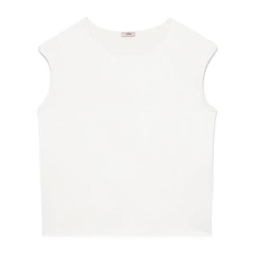Oltre Kimonoärm Satin T-shirt White, Dam
