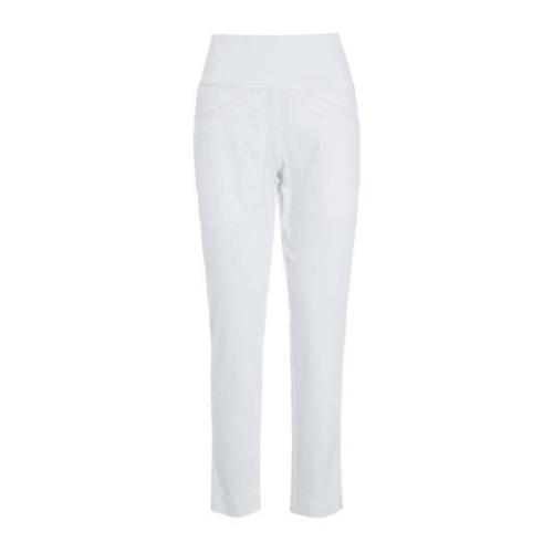 Bitte Kai Rand Vit Stretch Slim Byxor Jinzu White, Dam