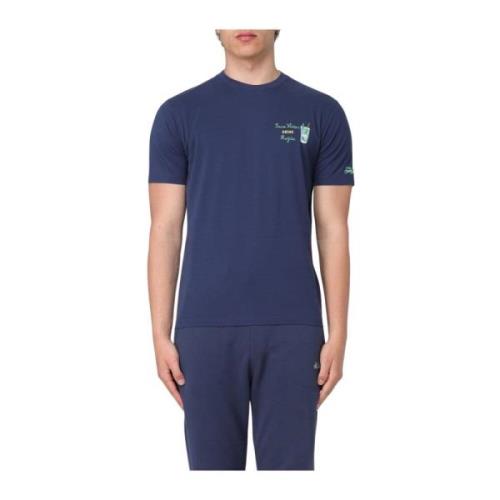 MC2 Saint Barth Casual T-shirt för Män Blue, Herr