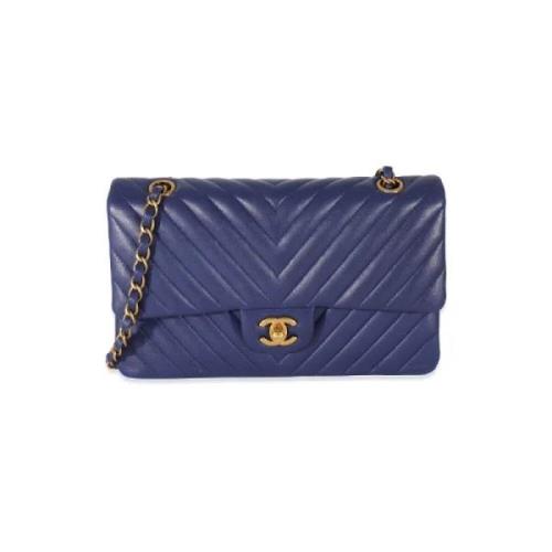 Chanel Vintage Pre-owned Laeder crossbodyvskor Blue, Dam